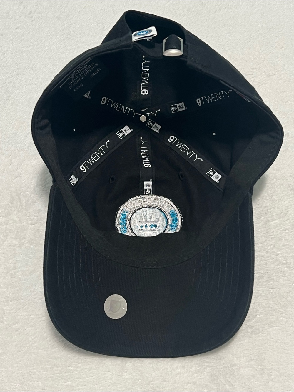New Era Charlotte Football Club Black Hat with Teal and White Logo - Picture 8 of 13